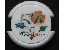 Marble inlay art coaster set 3.5" Cs-45